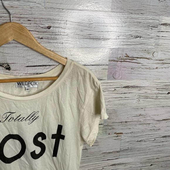WILDFOX Totally Lost T-Shirt = You Find Your SELF Graphic Statement Tee Boho Top - Picture 8 of 10